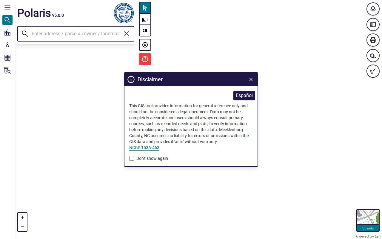 Mecklenburg County people search using POLARIS address and owner records
